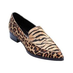 Dolce Vita Arlene Loafer Flat Tiger Cheetah Calf Hair Leather Sz 6